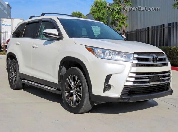 5TDZZRFH1KS300015 2019 TOYOTA HIGHLANDER White Հետևի ձախ