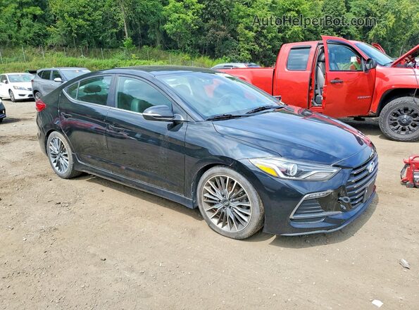 KMHD04LB3JU681475 2018 HYUNDAI ELANTRA Black Вид спереду