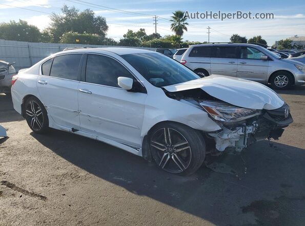 1HGCR2F55GA144490 2016 HONDA ACCORD White Widok z przodu