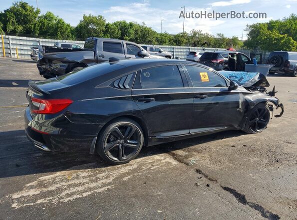 1HGCV1F34NA086745 2022 HONDA ACCORD Black Przód prawy