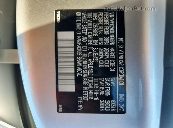 YV4102XK0J1196876 2018 VOLVO XC90 Silver 