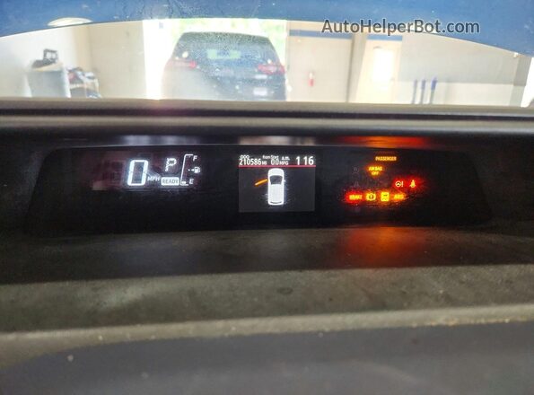 JTDKDTB39G1128926 2016 TOYOTA PRIUS Blue უკანა სავარძლების ხედი