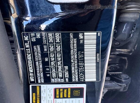 4JGDF7DE4JB117872 2018 MERCEDES-BENZ GLS-CLASS Black 