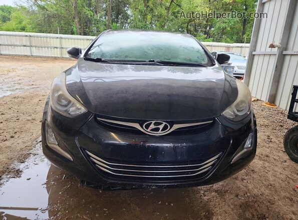 KMHDH4AE9GU629637 2016 HYUNDAI ELANTRA Black Вид ззаду