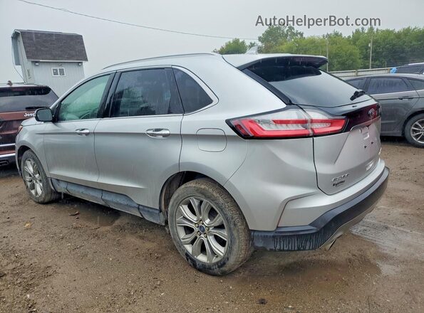2FMPK4K94KBB53327 2019 FORD EDGE Silver Trasero derecho