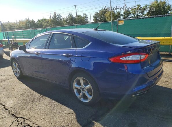 3FA6P0T96GR290633 2016 FORD FUSION Синий Задняя правая четверть