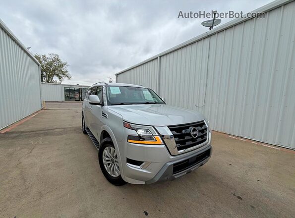 JN8AY2AC8M9146394 2021 NISSAN ARMADA Silver Trasero izquierdo