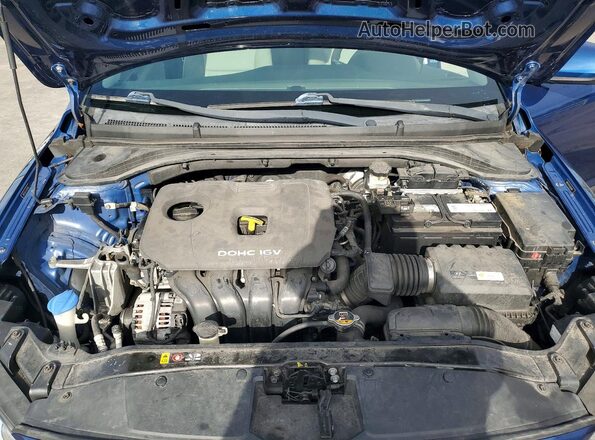5NPD74LF9JH318160 2018 HYUNDAI ELANTRA Blue ძრავის განყოფილების ხედი