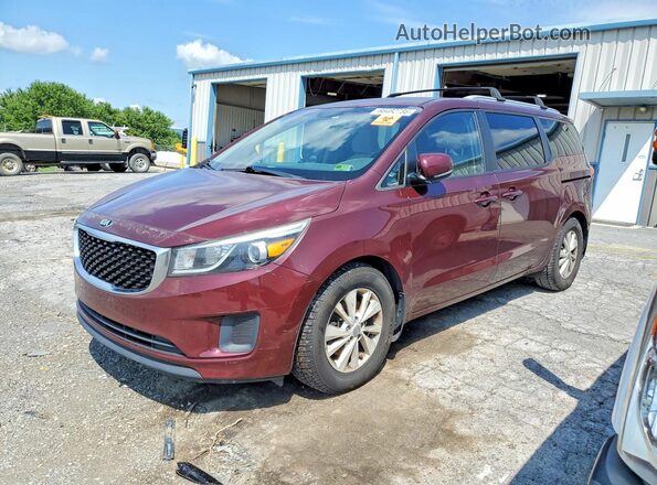 KNDMB5C11G6179217 2016 KIA SEDONA Темно-бордовый Задняя левая четверть