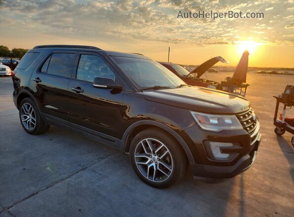 1FM5K8GT0GGC68672 2016 FORD EXPLORER Black წინა ხედი