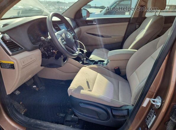 KM8J23A47HU430206 2017 HYUNDAI TUCSON Brown Dashboard view