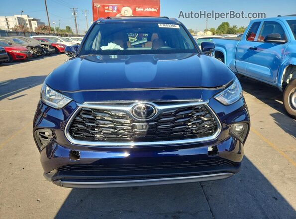5TDEBRCH2SS689920 2025 TOYOTA HIGHLANDER Blue Widok z tyłu
