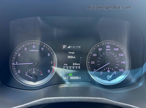 KM8J3CA22GU109278 2016 HYUNDAI TUCSON White Vista del cuadro de instrumentos