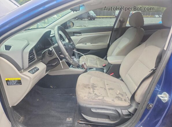 5NPD84LF0KH404858 2019 HYUNDAI ELANTRA Синий Вид панели приборов