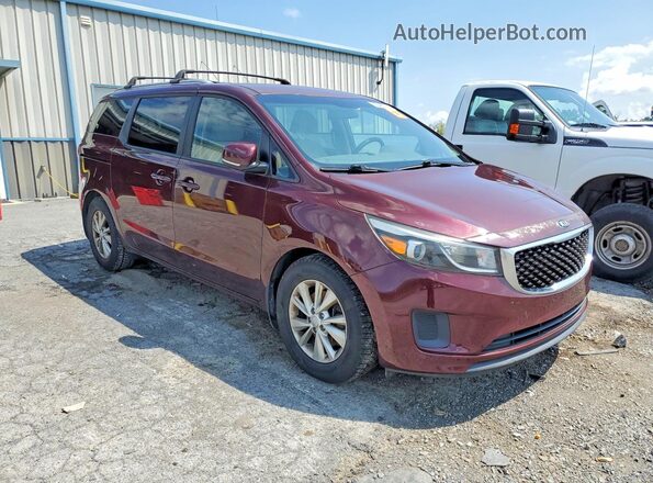 KNDMB5C11G6179217 2016 KIA SEDONA Темно-бордовый Вид спереди