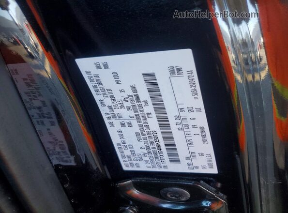 1FTFX1E40KKE50729 2019 FORD F150 Черный Вид наклейки с VIN-кодом