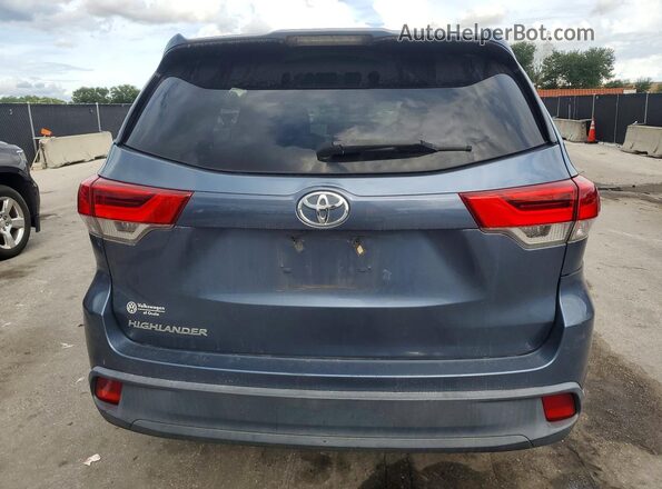 5TDZARFH1KS044160 2019 TOYOTA HIGHLANDER Blue Front interior view