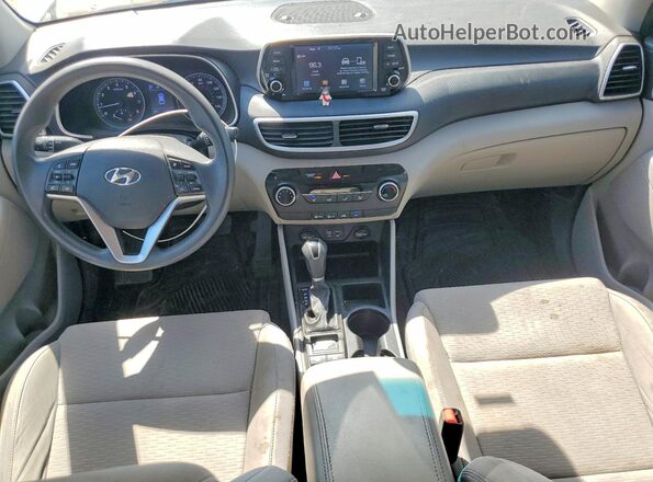 KM8J23A46KU972906 2019 HYUNDAI TUCSON White ხელსაწყოთა პანელის ხედი