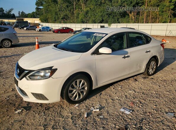3N1AB7AP9KY456951 2019 NISSAN SENTRA White Trasero izquierdo