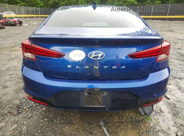 5NPD84LF0KH404858 2019 HYUNDAI ELANTRA Синий Вид салона спереди