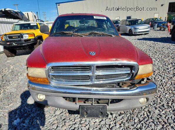 1B7HG2AZ7YS751538 2000 DODGE DAKOTA Red Вид ззаду