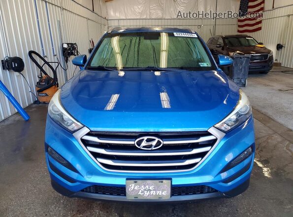 KM8J3CA48JU604903 2018 HYUNDAI TUCSON Синий Вид сзади