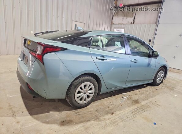 JTDKARFU5K3076321 2019 TOYOTA PRIUS Бирюзовый Передняя правая четверть