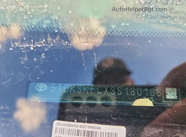 5TDKSKFCXSS180166 2025 TOYOTA SIENNA Blue Vista interior de 360 grados