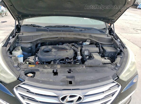 5XYZW4LA8HG459851 2017 HYUNDAI SANTA Black ძრავის განყოფილების ხედი