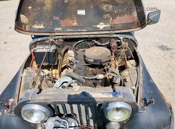 J8F83AA003705 1975 JEEP CJ5, Черный Вид задней части салона