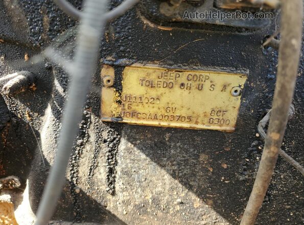 J8F83AA003705 1975 JEEP CJ5, Черный Вид подкапотного пространства