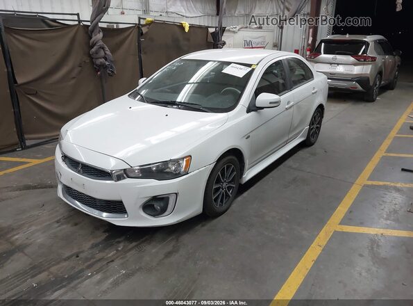 JA32U2FU3HU005666 2017 MITSUBISHI LANCER White Առջևի ձախ երեք քառորդ տեսարան