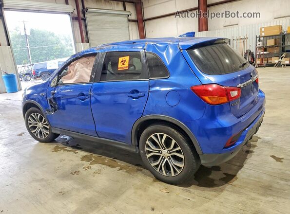 JA4AP3AU2JU016840 2018 MITSUBISHI OUTLANDER Blue Rear left