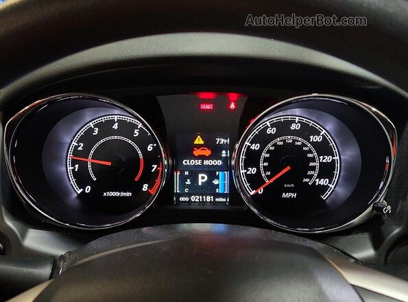 JA4AP3AU4JU020078 2018 MITSUBISHI OUTLANDER Blue Սարքավորումների վահանակի տեսք