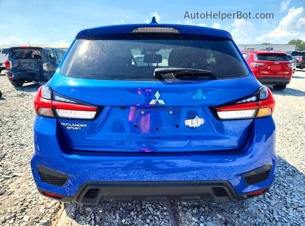 JA4APUAU9MU002198 2021 MITSUBISHI OUTLANDER Blue Rear view