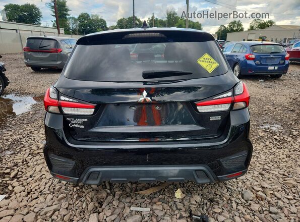JA4APUAUXMU022203 2021 MITSUBISHI OUTLANDER Black Հետևի տեսք