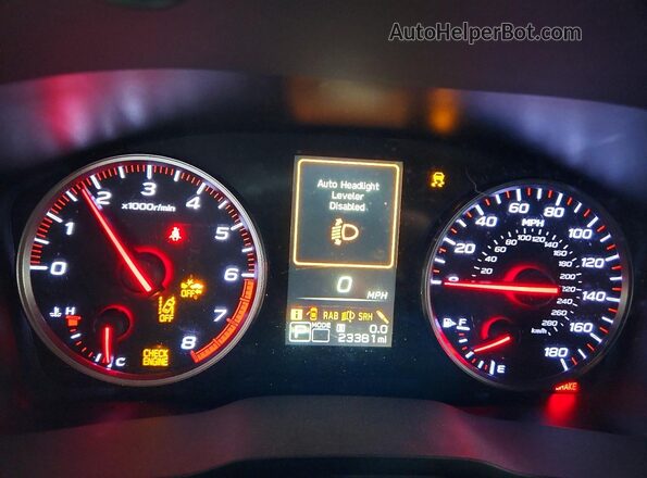JF1VBAU64P8803156 2023 SUBARU WRX Gray Widok zestawu wskaźników