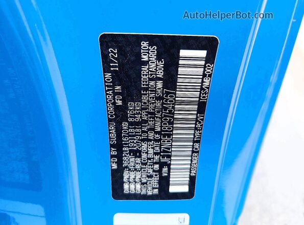 JF1ZNBE18P9754667 2023 TOYOTA GR Blue Widok komory silnika