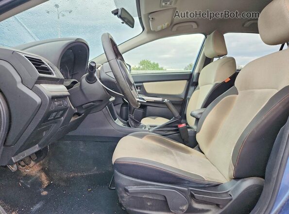 JF2GPABC0G9202738 2016 SUBARU CROSSTREK Blue წინა სალონის ხედი
