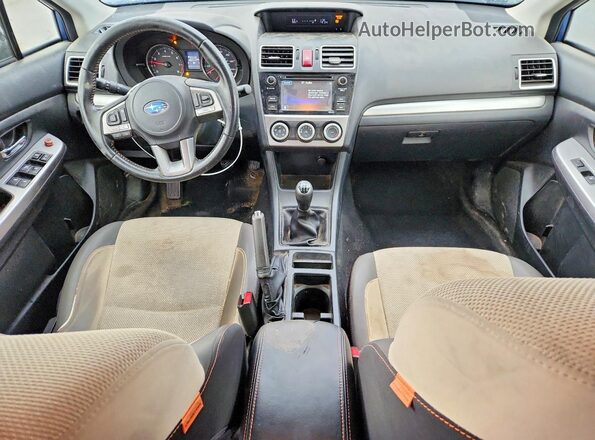 JF2GPABC0G9202738 2016 SUBARU CROSSTREK Blue წინა პანელის ხედი