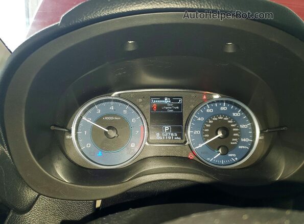 JF2GPABC2G8290407 2016 SUBARU CROSSTREK Red Widok zestawu wskaźników