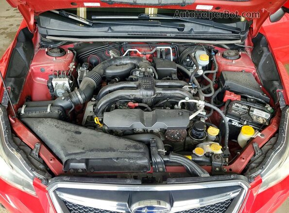 JF2GPABC2G8290407 2016 SUBARU CROSSTREK Red Widok wnętrza z tyłu