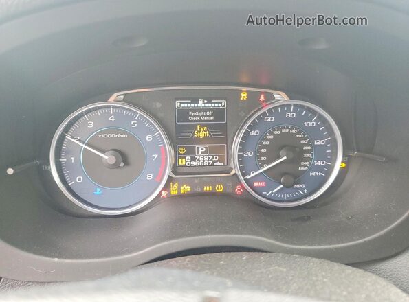 JF2GPADC0H8262152 2017 SUBARU CROSSTREK Charcoal Սարքավորումների վահանակի տեսք