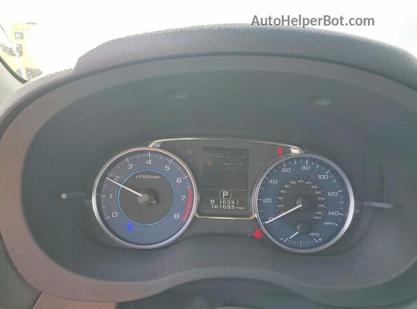 JF2GPAKC0G8302408 2016 SUBARU CROSSTREK Blue Instrument cluster view
