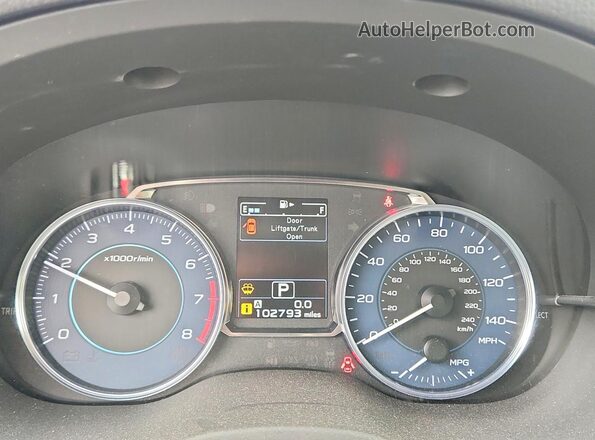 JF2GPAKC6H8222399 2017 SUBARU CROSSTREK Burgundy Вид щитка приладів