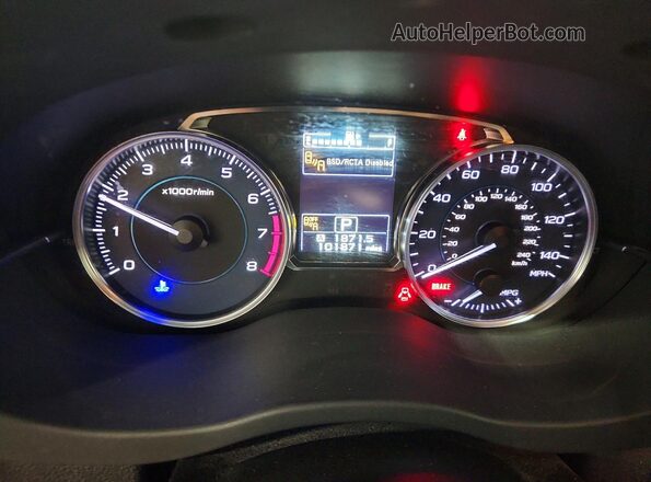 JF2GPALC6GH313895 2016 SUBARU CROSSTREK Silver Вид щитка приладів