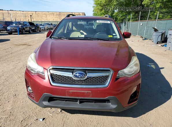 JF2GPANC1G8236186 2016 SUBARU CROSSTREK Бордовый Вид спереди