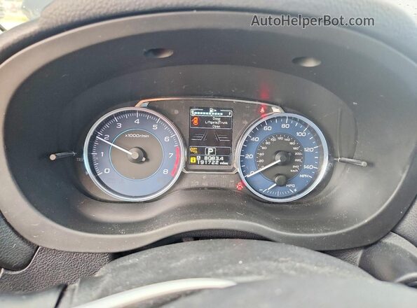 JF2GPANCXG8221587 2016 SUBARU CROSSTREK Gray Սարքավորումների վահանակի տեսք