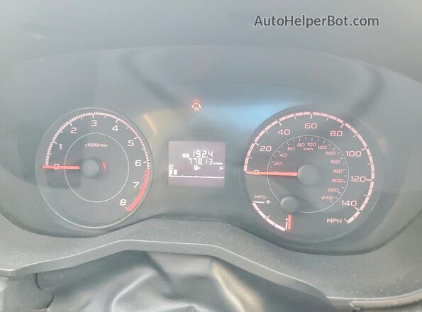 JF2GTABC1JH331676 2018 SUBARU CROSSTREK Silver ხელსაწყოთა პანელის ხედი
