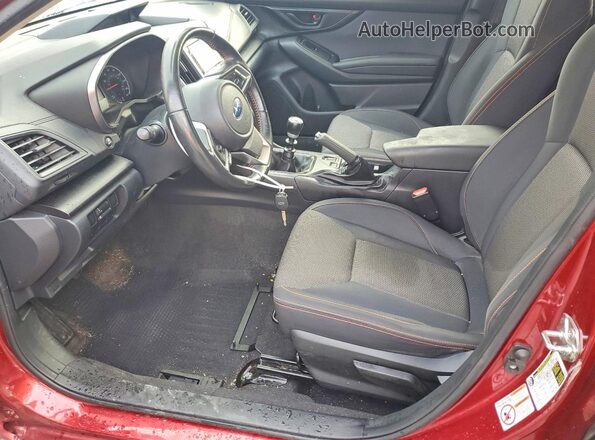JF2GTABC7J9268089 2018 SUBARU CROSSTREK Red Front interior view